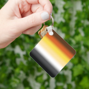 Gradient Gay Bear Pride Flag - Colourful Bear Flag Key Ring