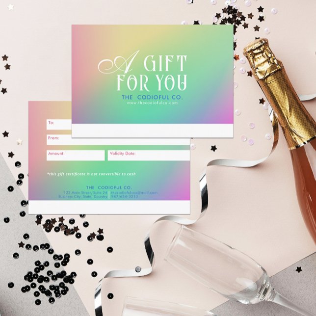 Gradient Gift Certificate (Creator Uploaded)
