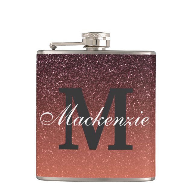 Gradient Glitter Pattern Hip Flask (Front)