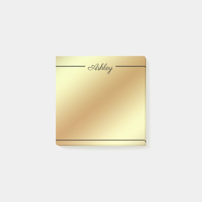 Gradient Gold Background Post-it Notes (Front)