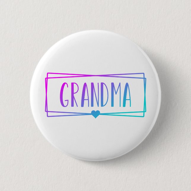 Gradient Grandma Gigi Grandmother gifts 6 Cm Round Badge (Front)