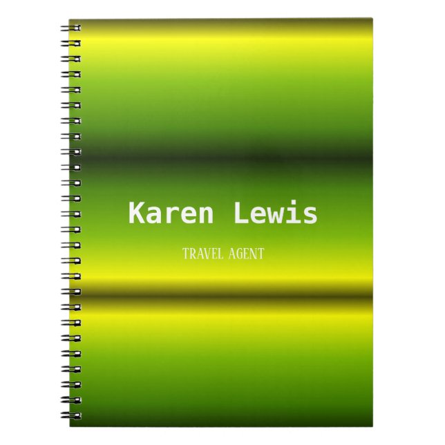 Gradient green and yellow notebook (Front)