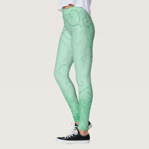 Gradient Green Background Leggings