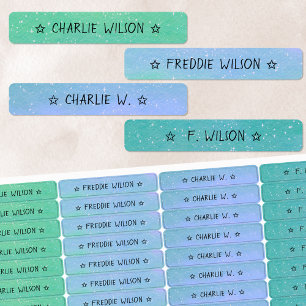 Gradient Green Blue Colour Coded Waterproof Name