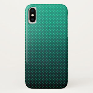 Gradient green grey polka dots print abstract femi iPhone x case