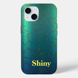 gradient green-to-blue color monogram  Case-Mate i iPhone 15 Case