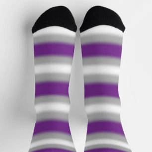 Gradient Greysexual Pride Socks