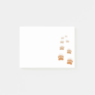 Gradient Grizzly Bear Paw Print Post-it Notes