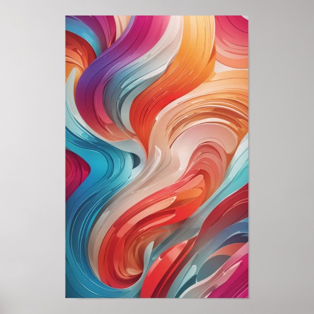 Gradient Grooves Poster (Front)