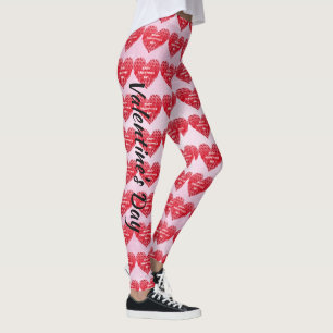 Gradient Hearts Valentine's Day Leggings