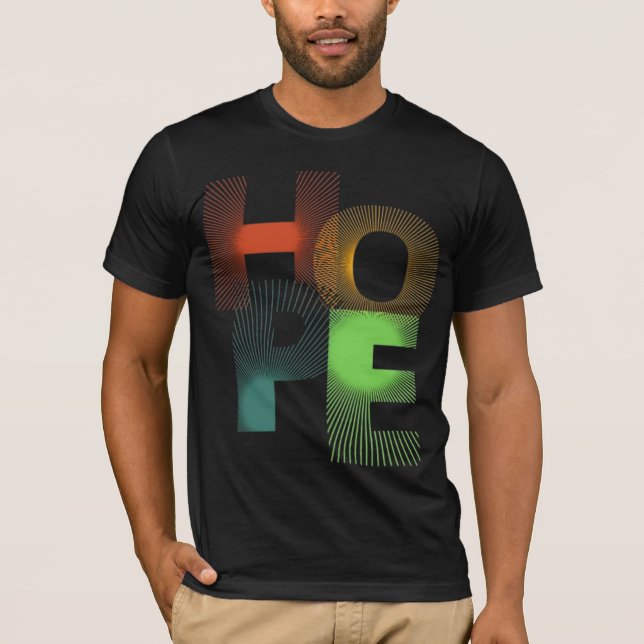 Gradient HOPE T-Shirt – Bold & Bright (Front)