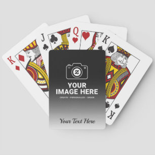 Gradient Image and Text Playing Cards