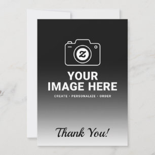 Gradient Image and Text Thank You Card