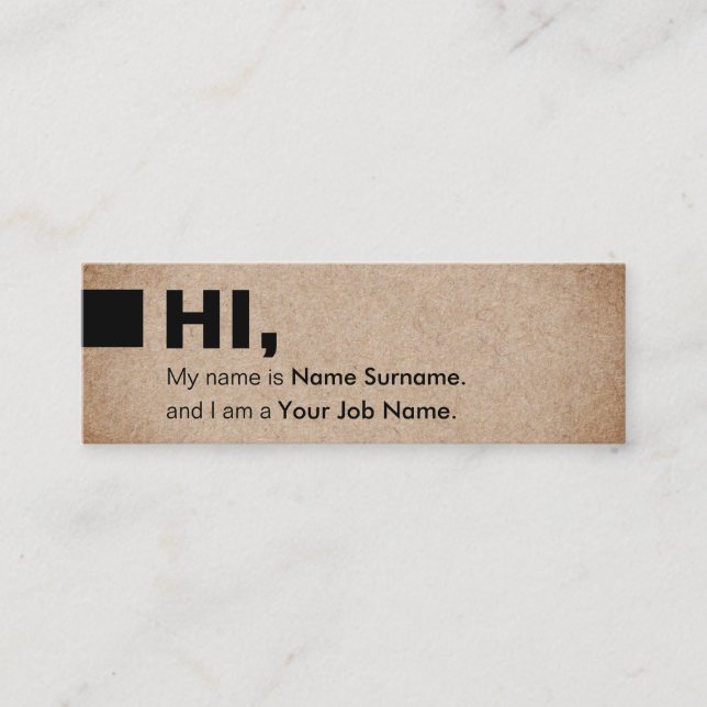 Gradient Kraft Print Social Hi Mini Business Card (Front)