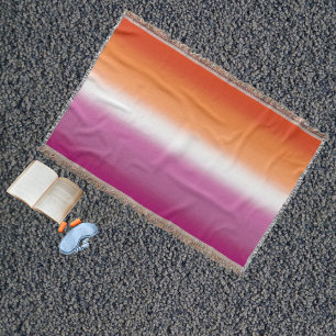 Gradient Lesbian Pride Flag – Lesbian Flag Throw Blanket