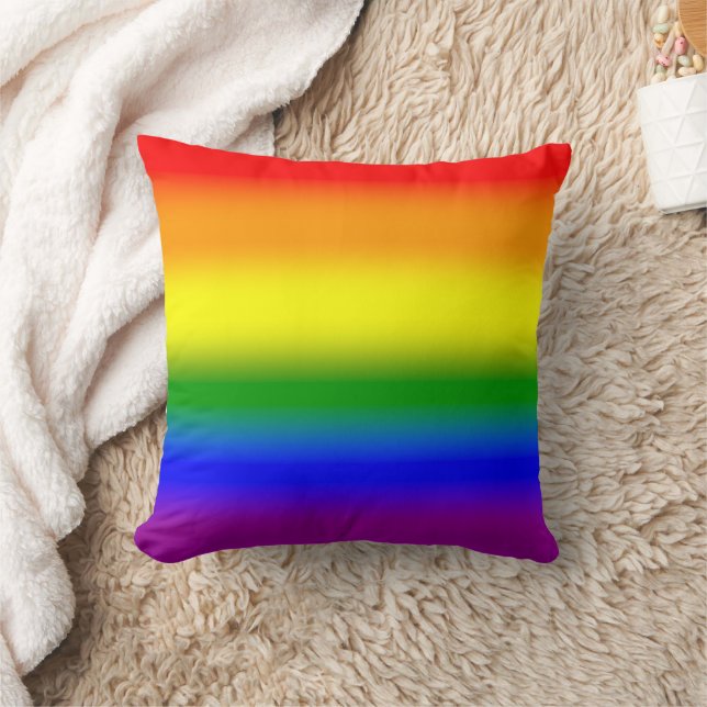 Gradient LGBTQ+ Rainbow Pride Flag - Rainbow Flag Cushion (Blanket)