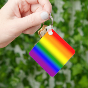 Gradient LGBTQ+ Rainbow Pride Flag - Rainbow Flag Key Ring