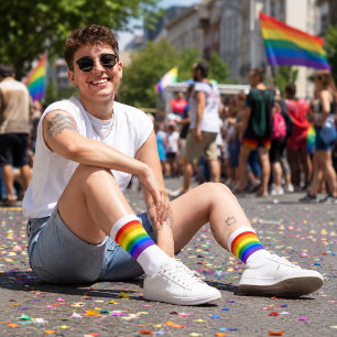 Gradient LGBTQ Rainbow Pride Socks