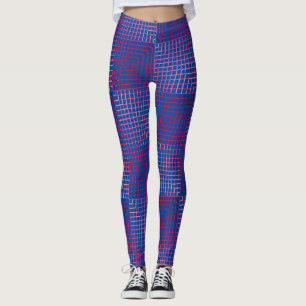 Gradient lines pattern 02 Pink Blue BG Leggings