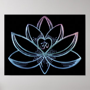 Gradient Lotus  Poster