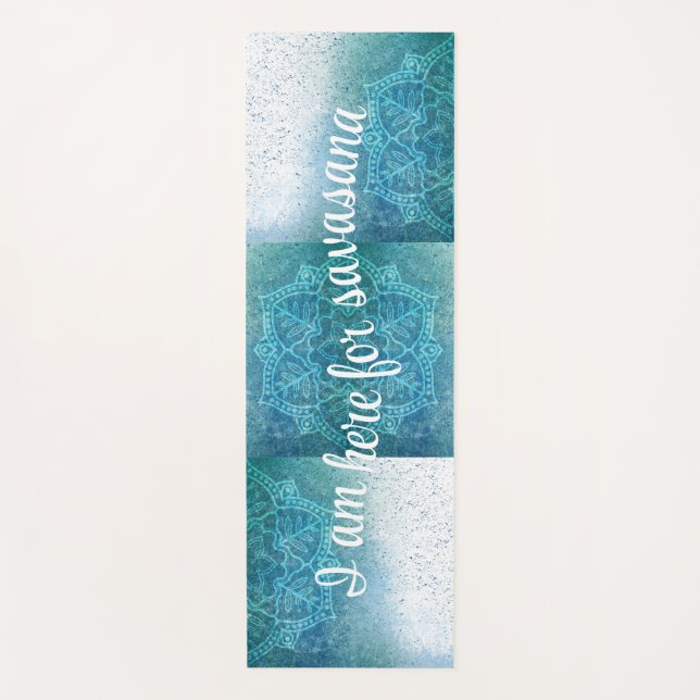 Gradient Mandala Blocks Yoga Mat (Front)