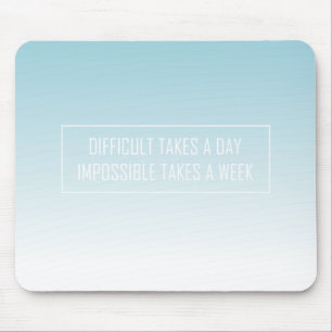 Gradient Modern Typography Quote Mouse Mat