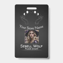 Gradient Moon Phase Employee Badge