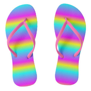 GRADIENT MOTIF OF THE RAINBOW FLAG COLORS FLIP FLOPS