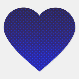 Gradient navy grey polka dots print abstract femin heart sticker