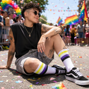 Gradient Nonbinary Pride Flag Socks