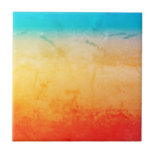 Gradient ombre coral blush beige blue soft blurred tile