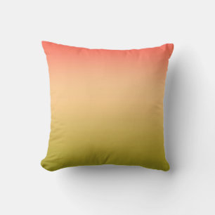 Gradient ombre coral blush beige lime soft blurred cushion