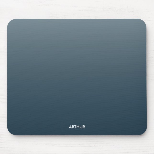Gradient Ombre Personalised Blue Mouse Mat (Front)