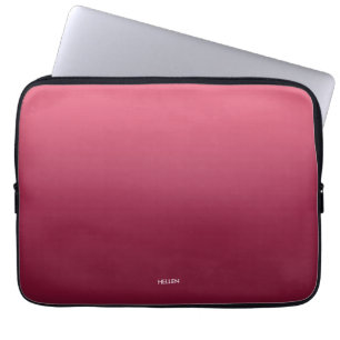 Gradient Ombre Pink Personalised Laptop Sleeve