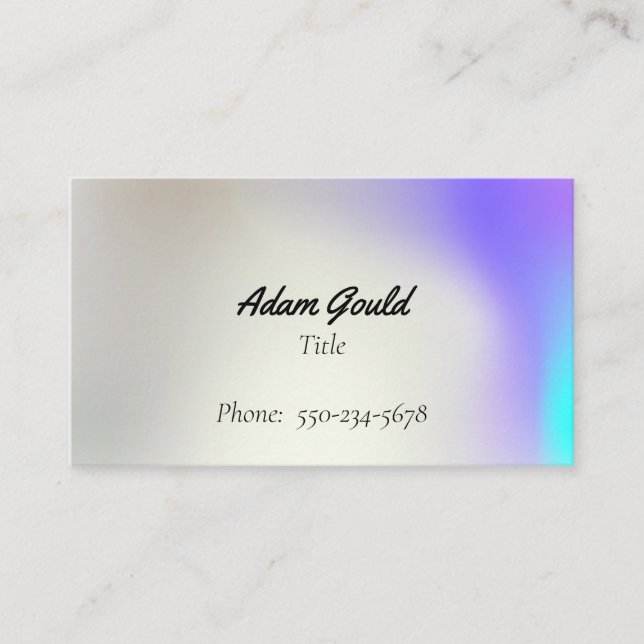Gradient Ombre Professional Business Card (Front)
