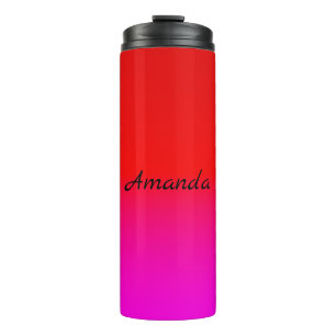 gradient ombre red pink , scarlet , red , pink  thermal tumbler