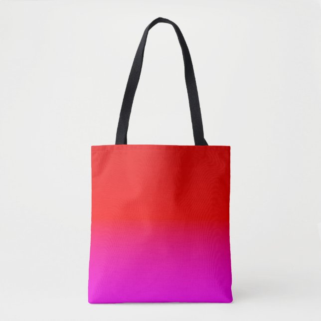 gradient ombre red pink , scarlet , red , pink tote bag (Front)
