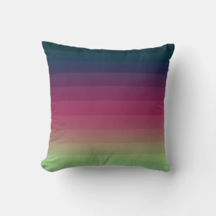 Gradient ombre stripe lined soft blurred multicolo cushion