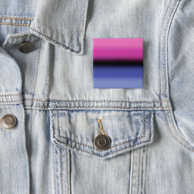 Gradient Omnisexual Pride Flag – Omnisexual Flag 15 Cm Square Badge (In Situ)