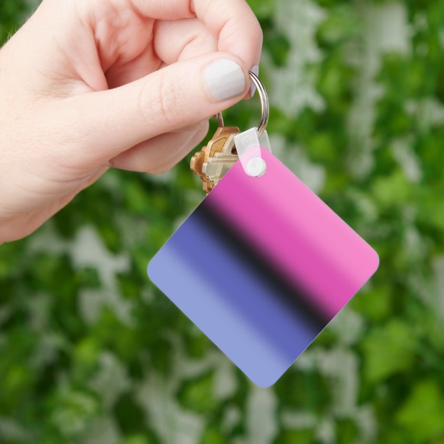 Gradient Omnisexual Pride Flag – Omnisexual Flag Key Ring (Hand)