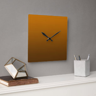 Gradient Orange - deep to light   Mood Background  Square Wall Clock