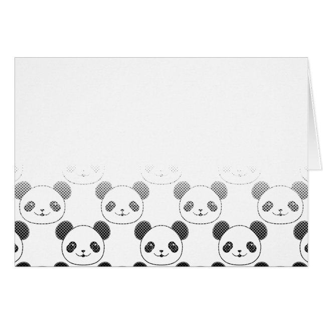 Gradient Panda Bear Pattern (Front Horizontal)