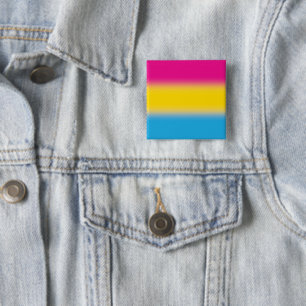 Gradient Pansexual Pride Flag – Colourful Pan Flag 15 Cm Square Badge