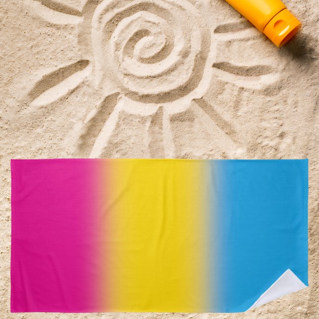 Gradient Pansexual Pride Flag – Colourful Pan Flag Beach Towel (Creator Uploaded)