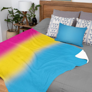 Gradient Pansexual Pride Flag – Colourful Pan Flag Sherpa Blanket
