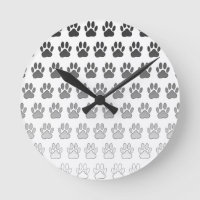 Gradient Paw Prints in Black & White & Gray