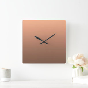 Gradient Peach - deep to light Seasonal Moods Square Wall Clock