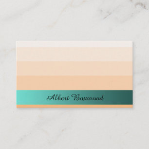 Gradient Peach with Teal Banner Custom Text Business Card