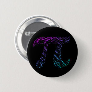 Gradient Pi Symbol Pi day   Happy Pi day Math 6 Cm Round Badge