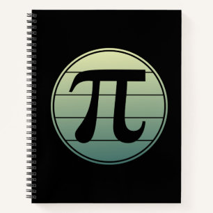 Gradient Pi Symbol Pi day   Happy Pi day Math Notebook